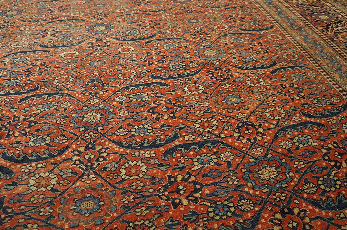 Tappeto Bijar persiano della metà del XIX secolo W. 8' 0'' x 24' 6'' in vendita 1