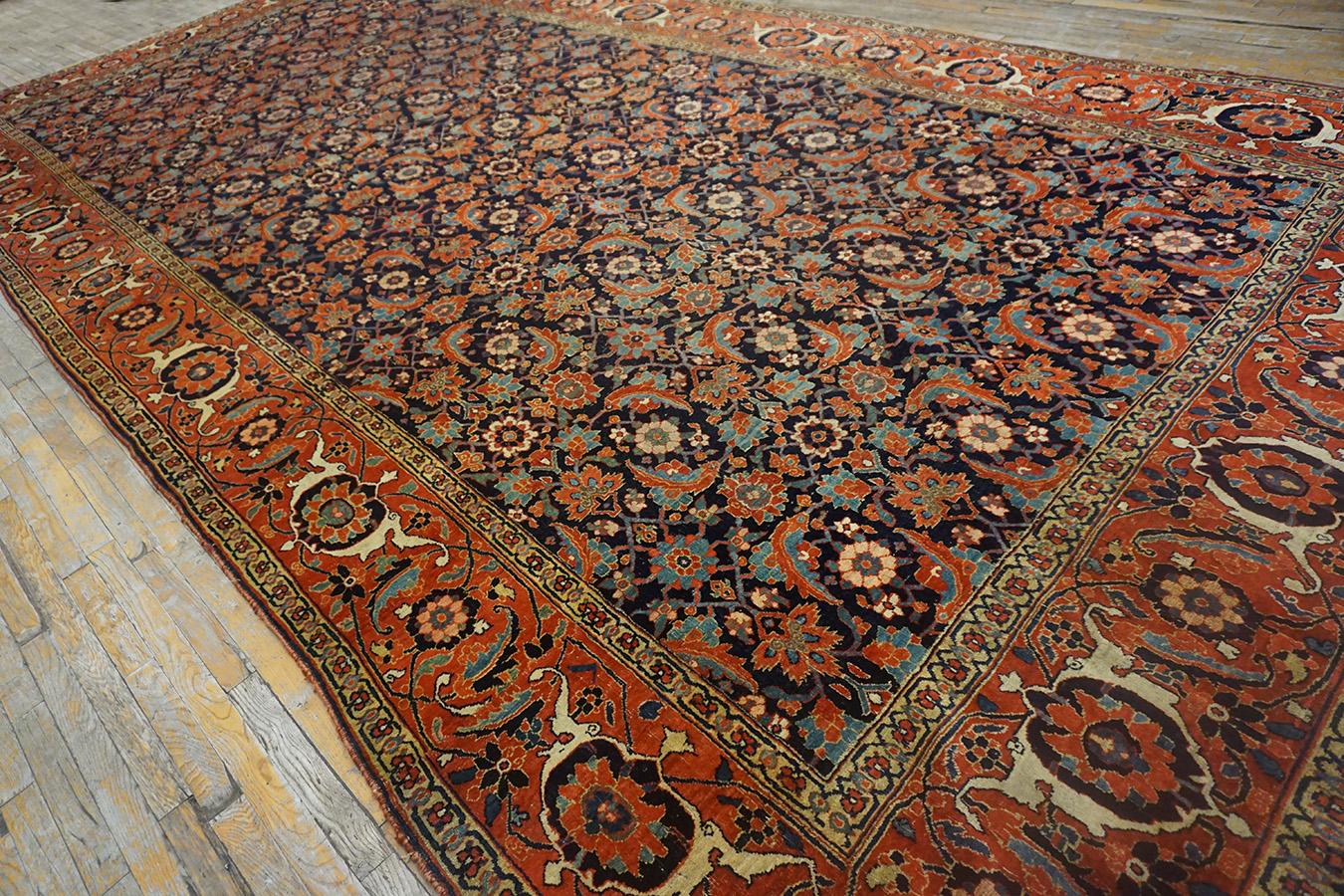 Metà XIX secolo Tappeto Bijar persiano della metà del XIX secolo W. in vendita