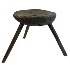 mid 19th Century Wabi Sabi 3 Leg Stool, Austria Around 1860s