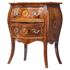 Antique Mid 19th century walnut inlaid Maltese commode
