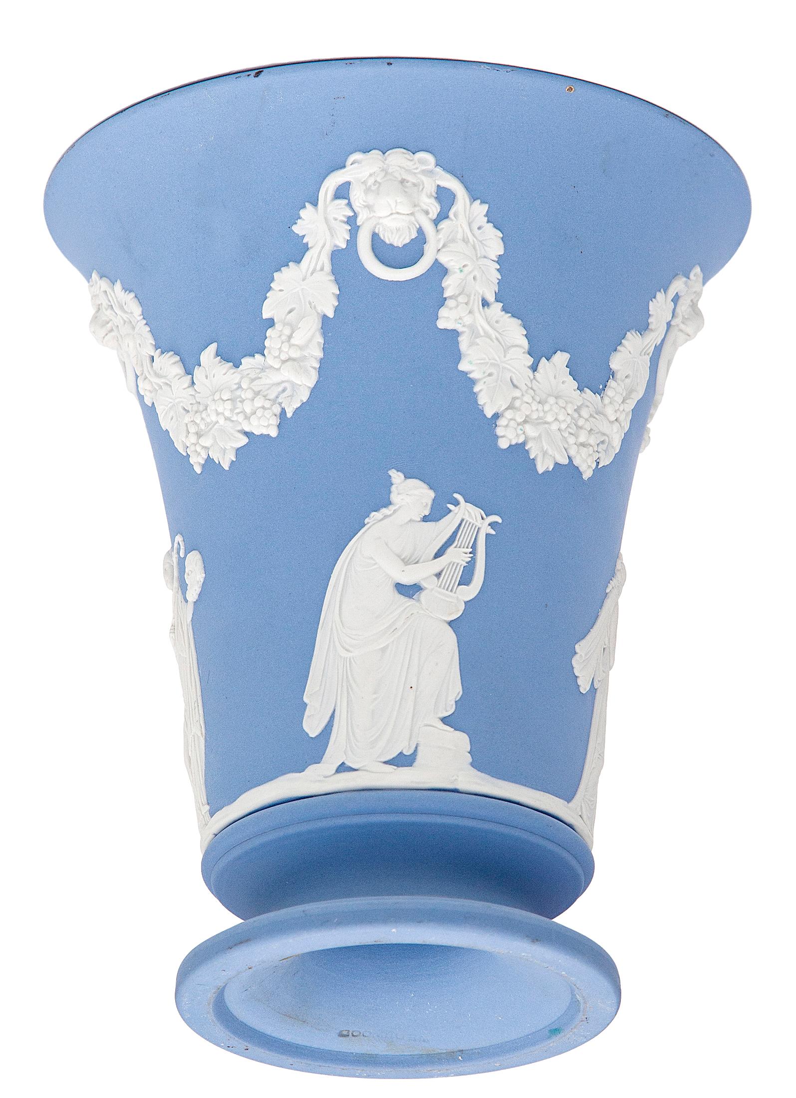 Mid 19th Century Wedgwood Blue English Vase 1