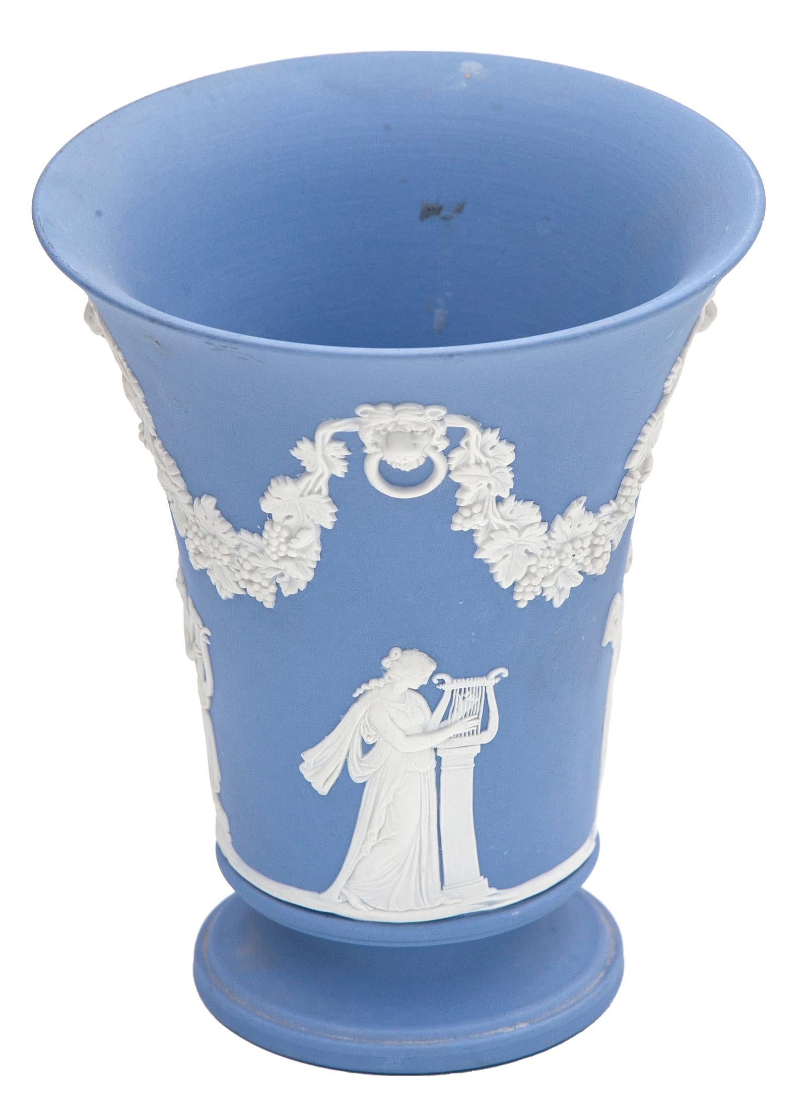 Mid 19th Century Wedgwood Blue English Vase 2