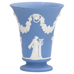 Antique Mid 19th Century Wedgwood Blue English Vase