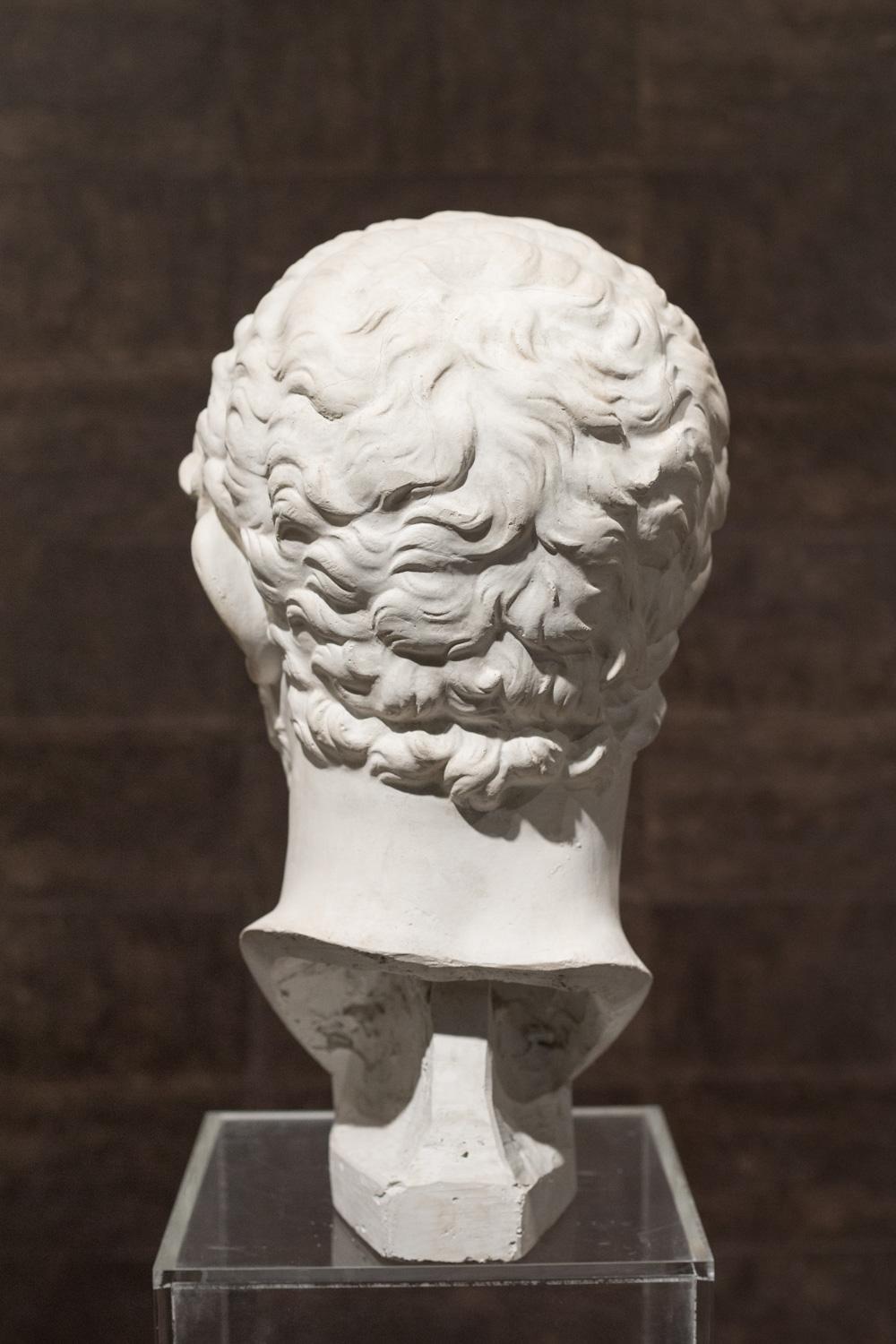 Mid-19th Century White Italian Neoclassical Plaster Bust Hadrian, 1860 2
