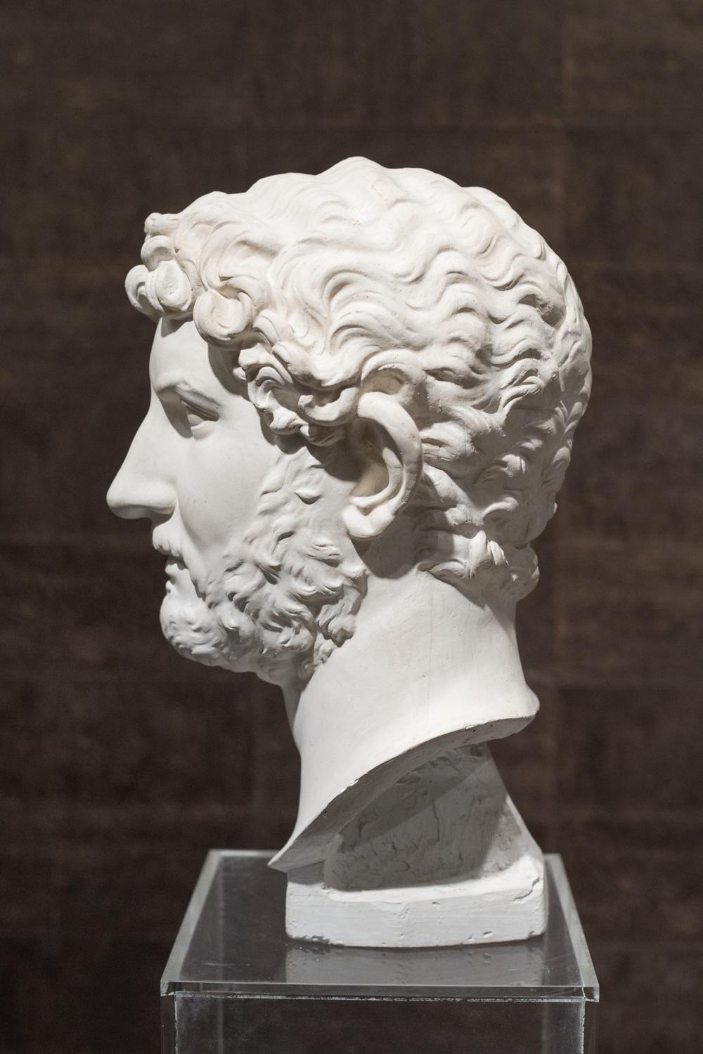 Mid-19th Century White Italian Neoclassical Plaster Bust Hadrian, 1860 3