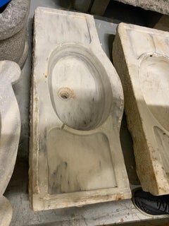 Mid-19th Century White Marble Sink