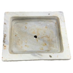 Mid-19th Century White Marble Sink