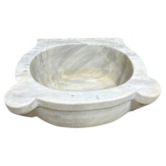Mid-19th Century White Marble Sink