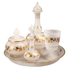 Mid-19th Century White Opaline Water Set