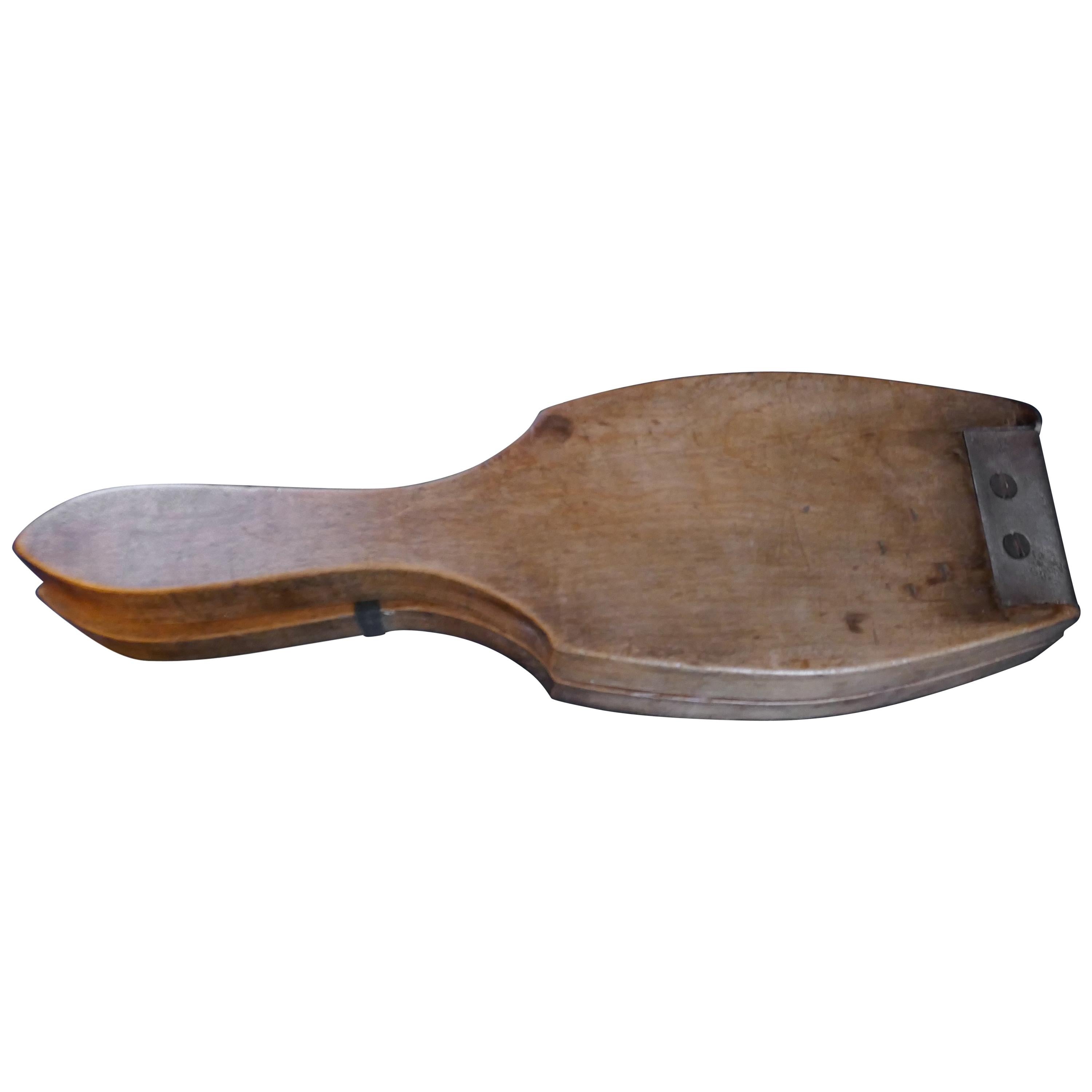 Mid-19th Century Wood and Ceramic Lemon Squeezer For Sale