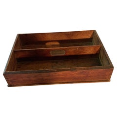 Mid 19th Century Wooden Cutlery Caddy