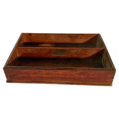 Mid 19th Century Wooden Cutlery Caddy