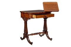 Mid 19th century writing table with folio stand