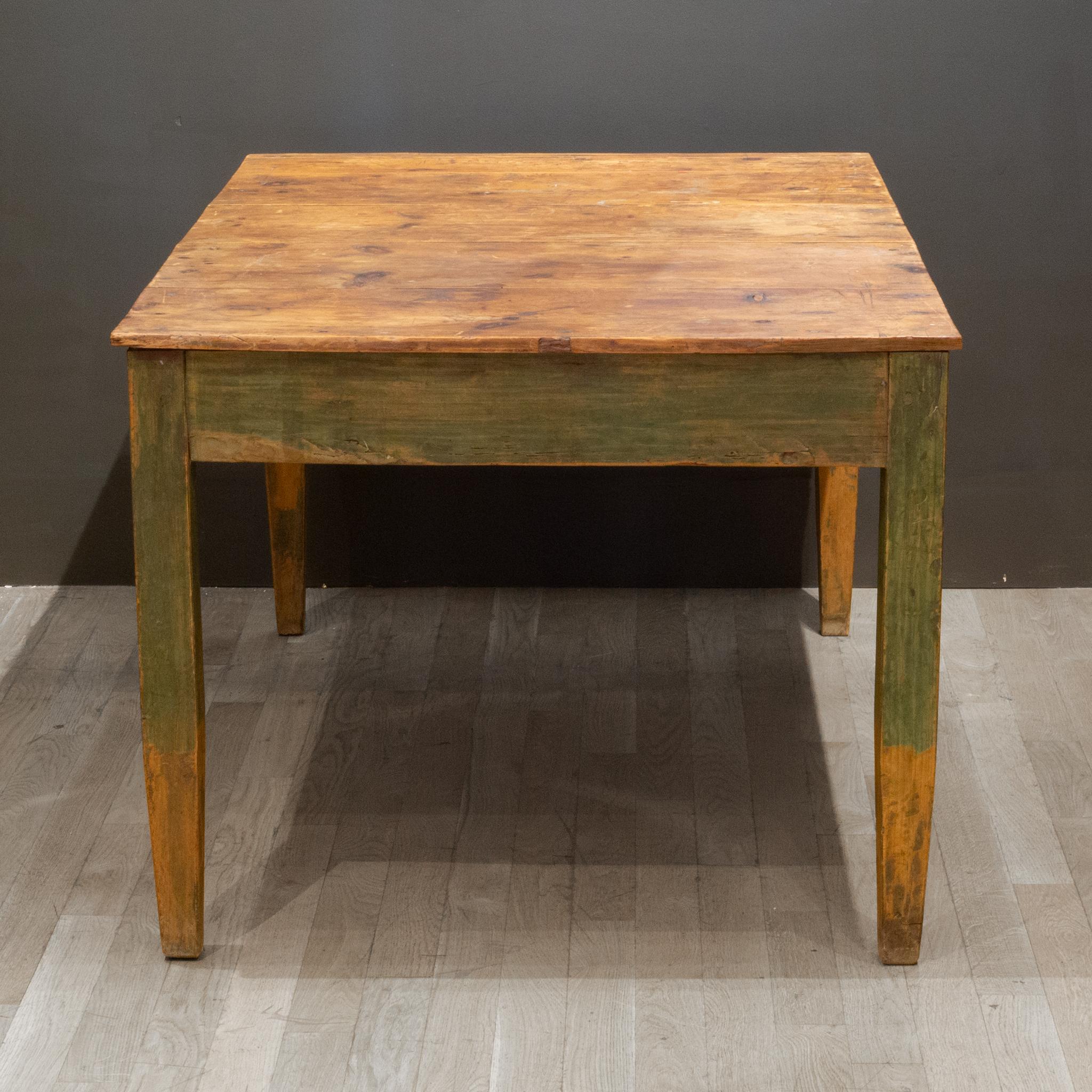 American Mid 19th/Early 20th C. Primitive Farmhouse Table, c.1850-1920