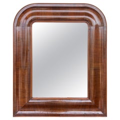 Mid 19th Elizabethan Wall Mirror in Burl Walnut Veneer