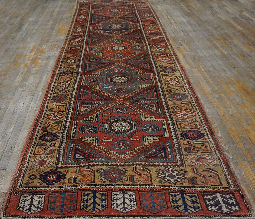 Mid-19th Turkish Anatolian Runner Carpet 4' 3