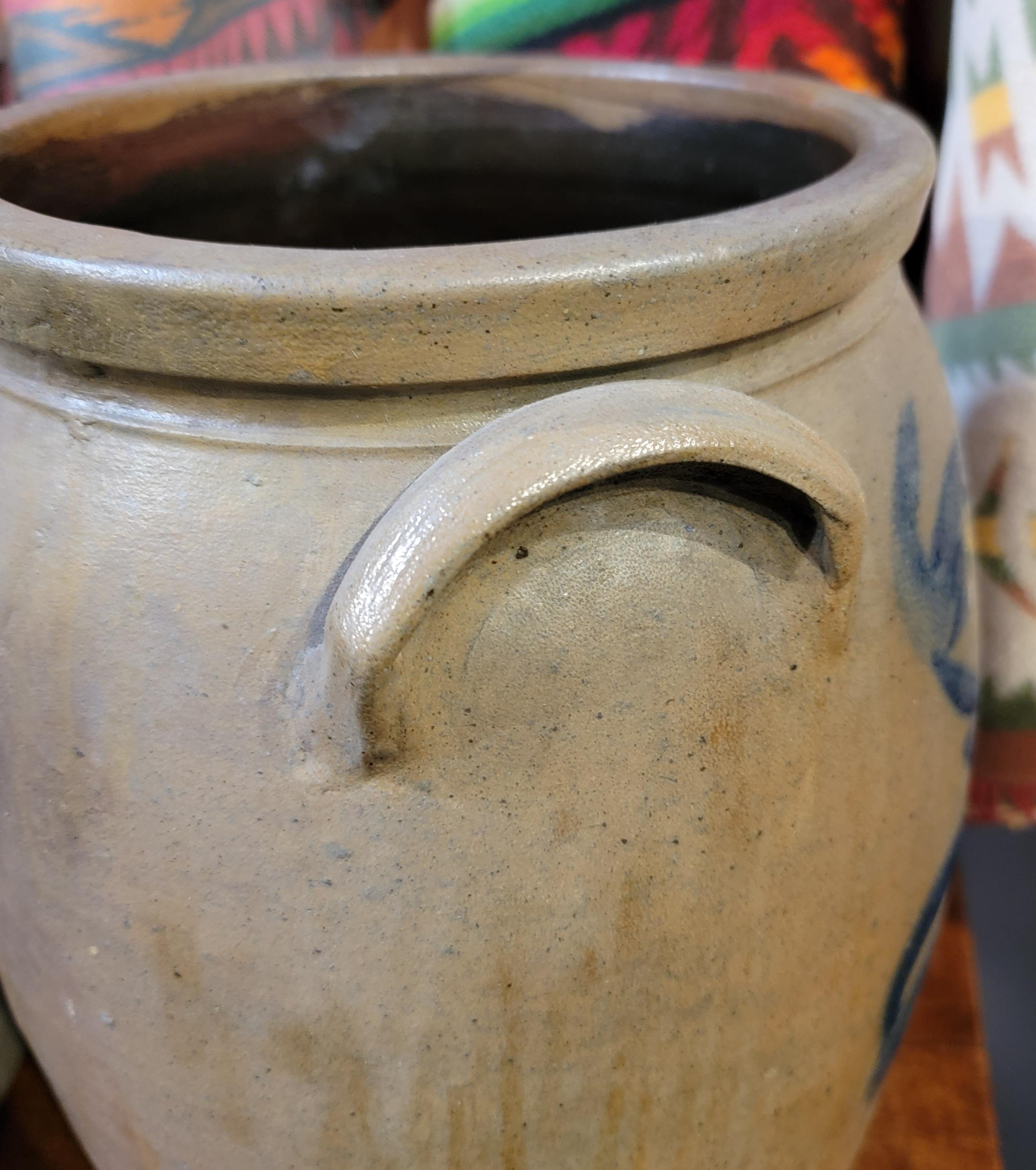 Americano Vaso di coccio da 3 galloni della Pennsylvania, metà del XIX secolo in vendita