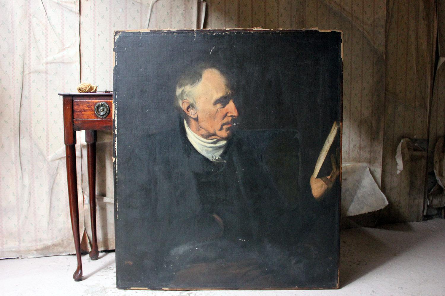 Mid-19th Century English School Oil on Canvas Portrait of a Gentleman, Ex Frink 10
