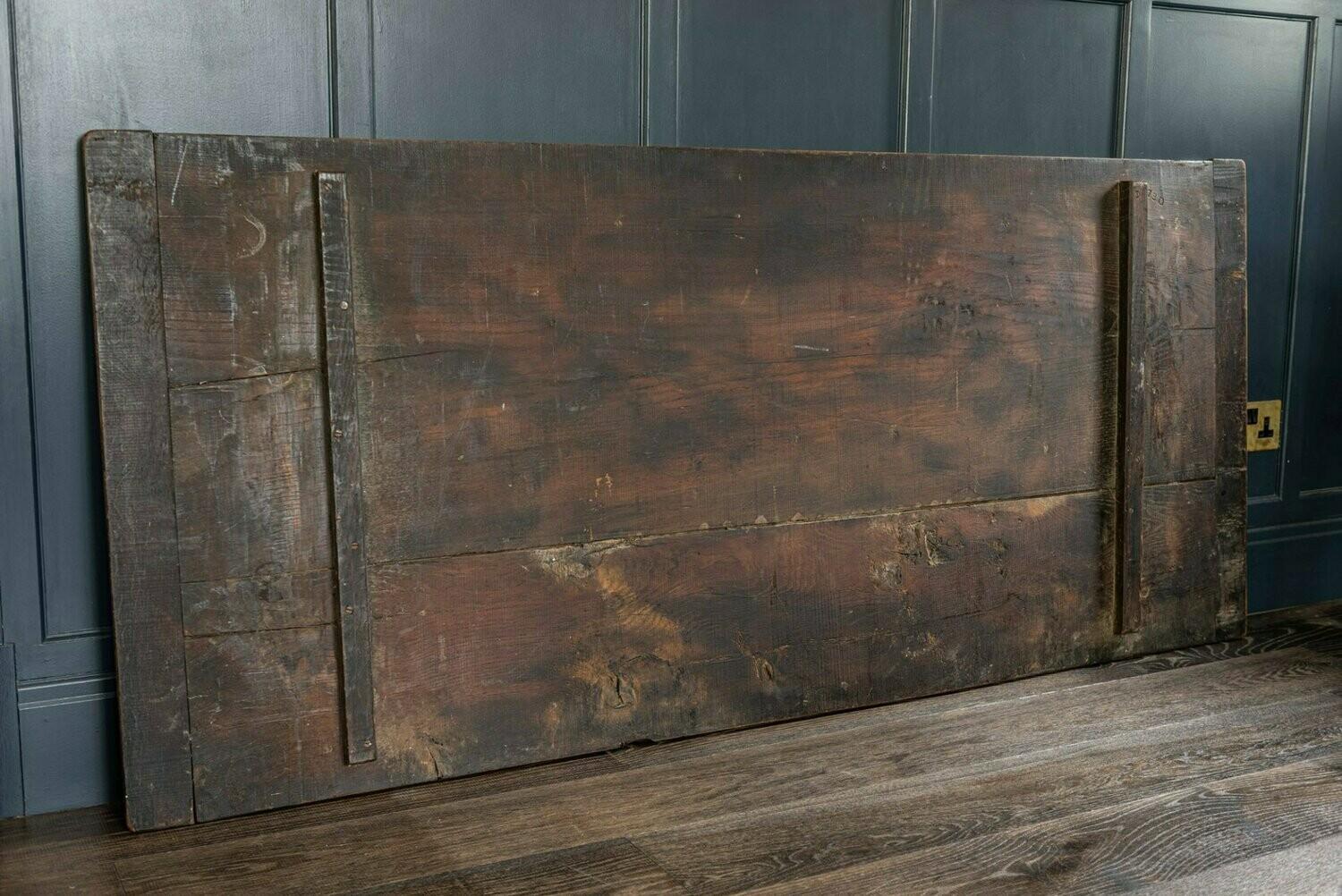 Mid-19th Century French 2 Plank Oak Trestle Table 8