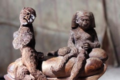 Mid-19th Century French Terracotta Comical Animalier Group of Two Monkeys