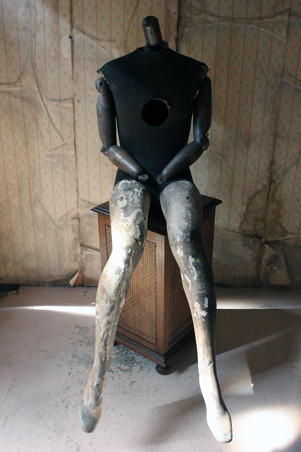 Mid-19th Century German Life-Size Articulated Seated Mannequin, circa 1860 6