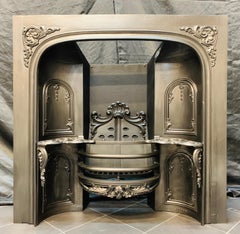 Mid-19th Century Victorian Scottish Carron Hob Grate Cast Iron Fireplace Insert