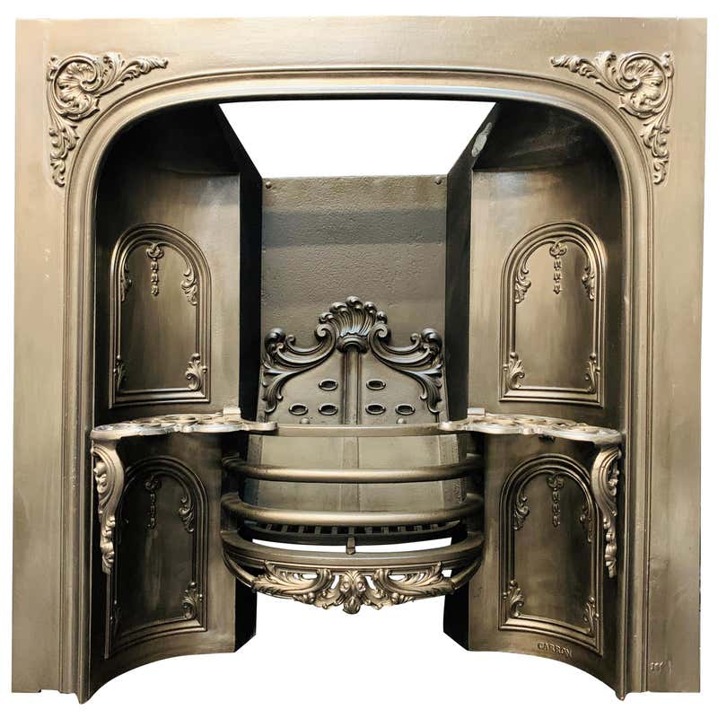 Antique Georgian Cast Iron Hob Grate Fireplace Insert For Sale at ...