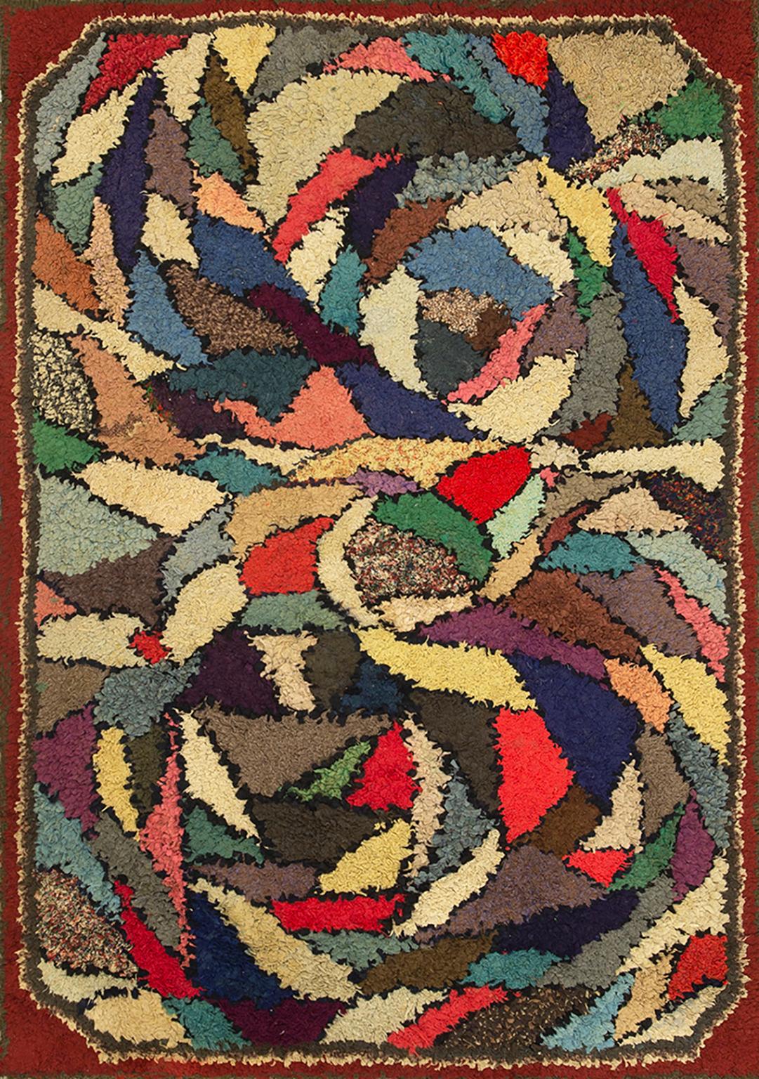 Mid 20 Century American Hooked Rug For Sale 5