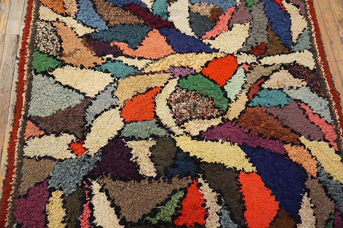 Mid-20th Century Mid 20 Century American Hooked Rug For Sale