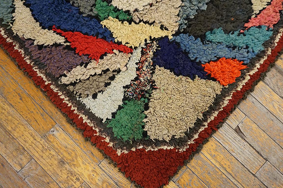 Mid 20 Century American Hooked Rug For Sale 1