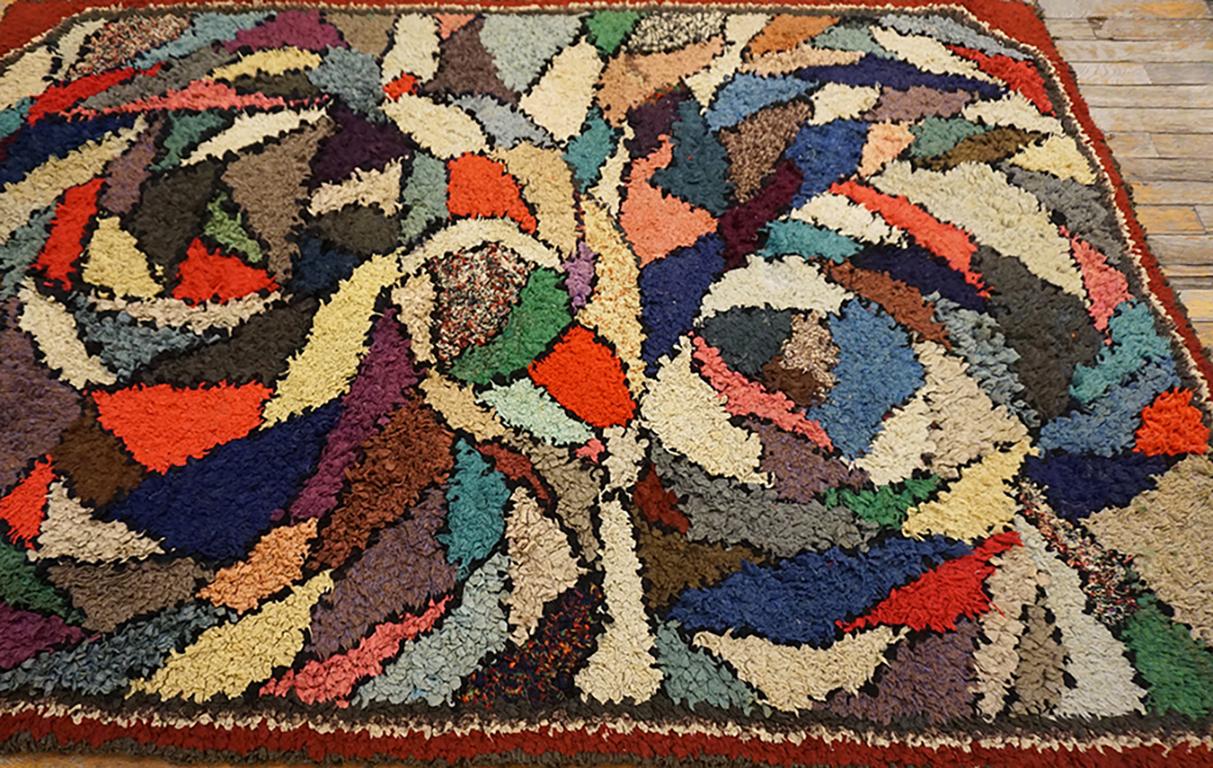 Mid 20 Century American Hooked Rug For Sale 2