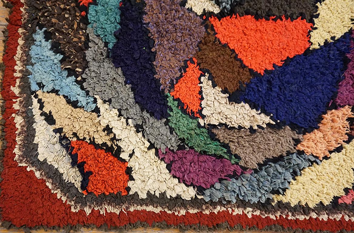 Mid 20 Century American Hooked Rug For Sale 3