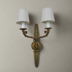 Mid-20 Century Bronze Two-Light Wall Sconce Belgium