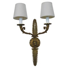 Applique a due luci in bronzo del XX secolo Belgio