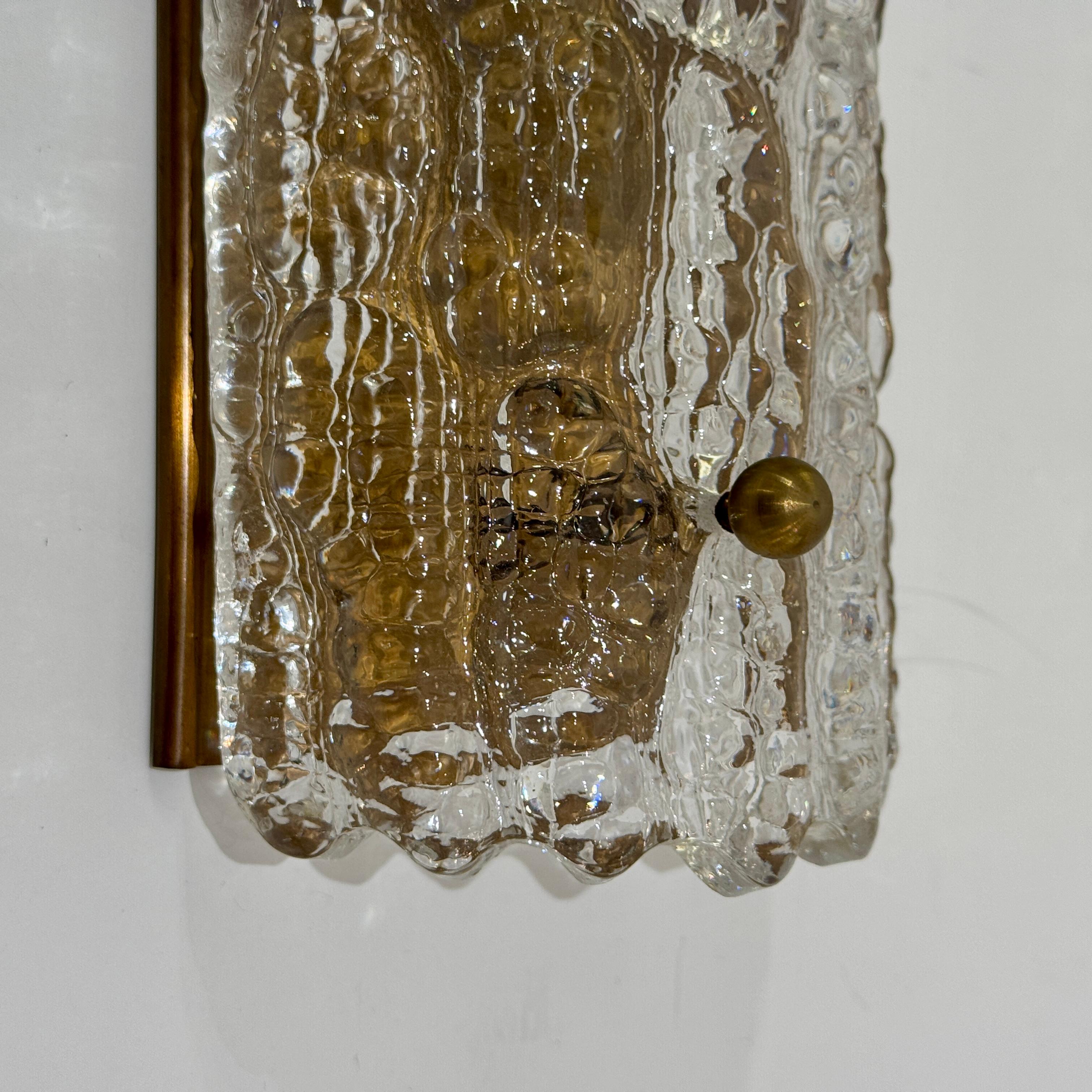 Coppia di appliques in vetro artistico di Carl Fagerlund per Orrefors. Svezia in vendita 2