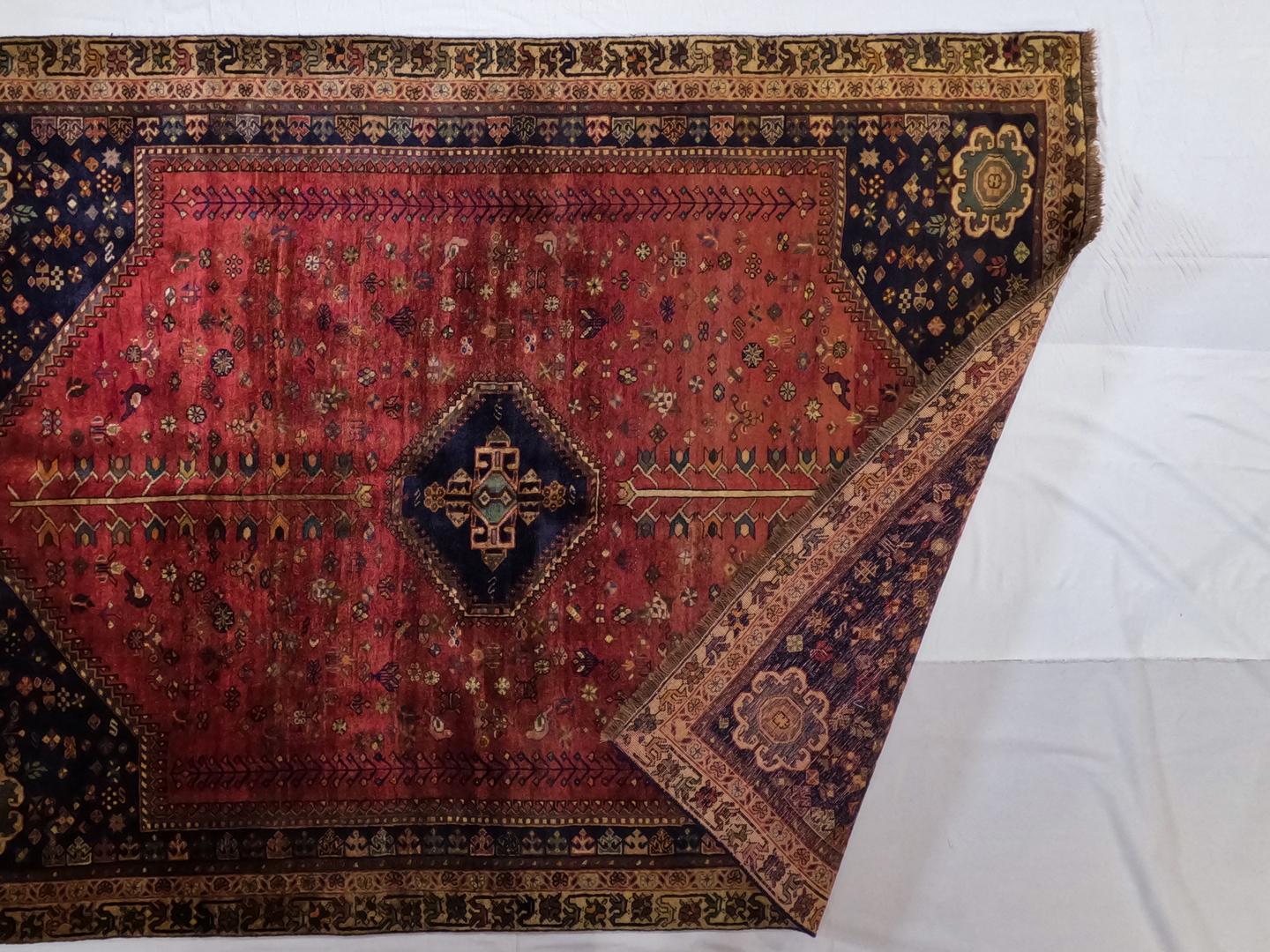 Mid 20-century Qashqai Vintage, semi-Antique larger format For Sale 5