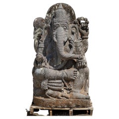 sehr große und besondere alte Ganesha-Statue aus Indonesien aus der Mitte des 20. Jahrhunderts