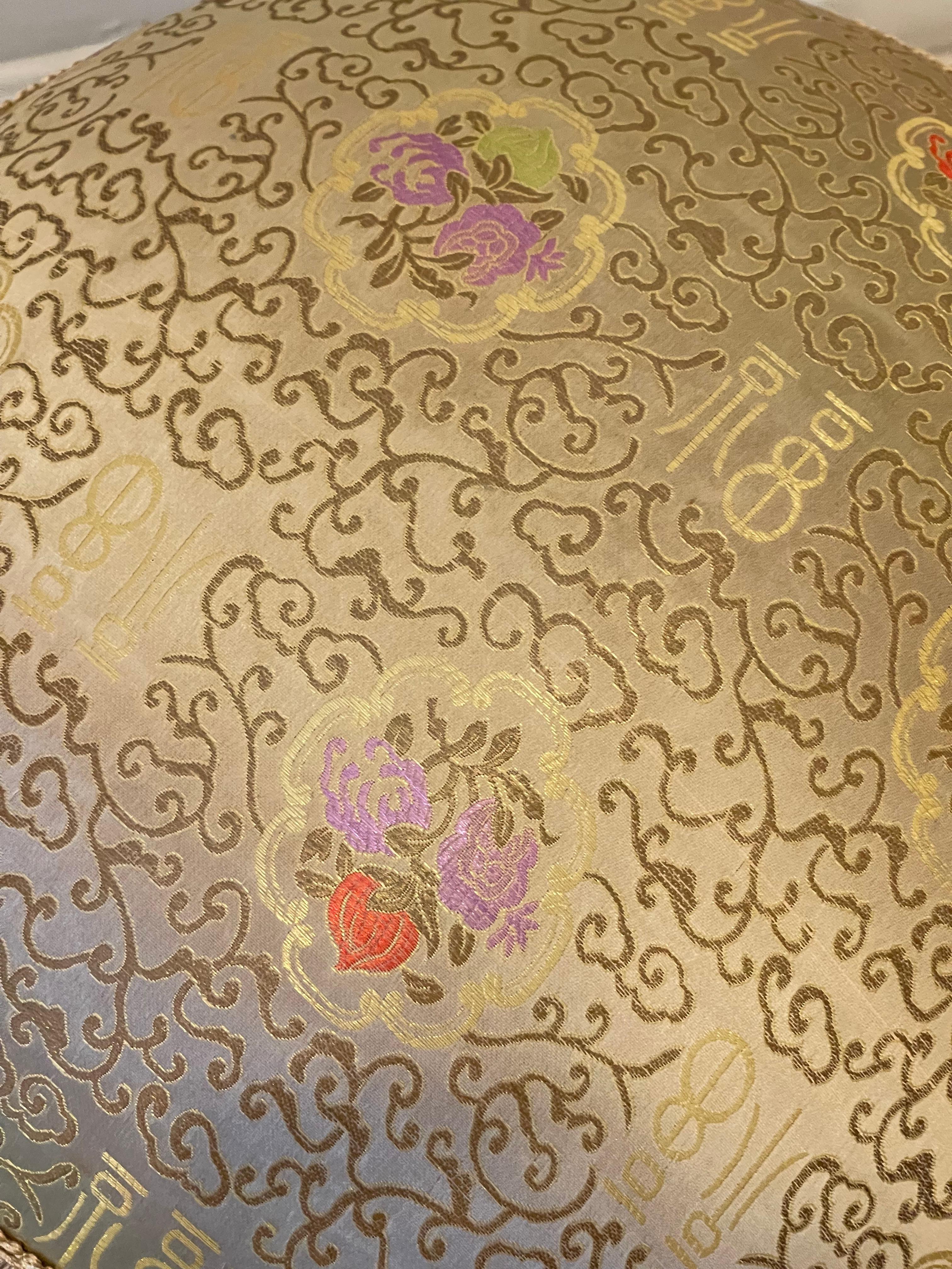 American Mid 20 th c Bernhardt Round Alladin Pouf For Sale