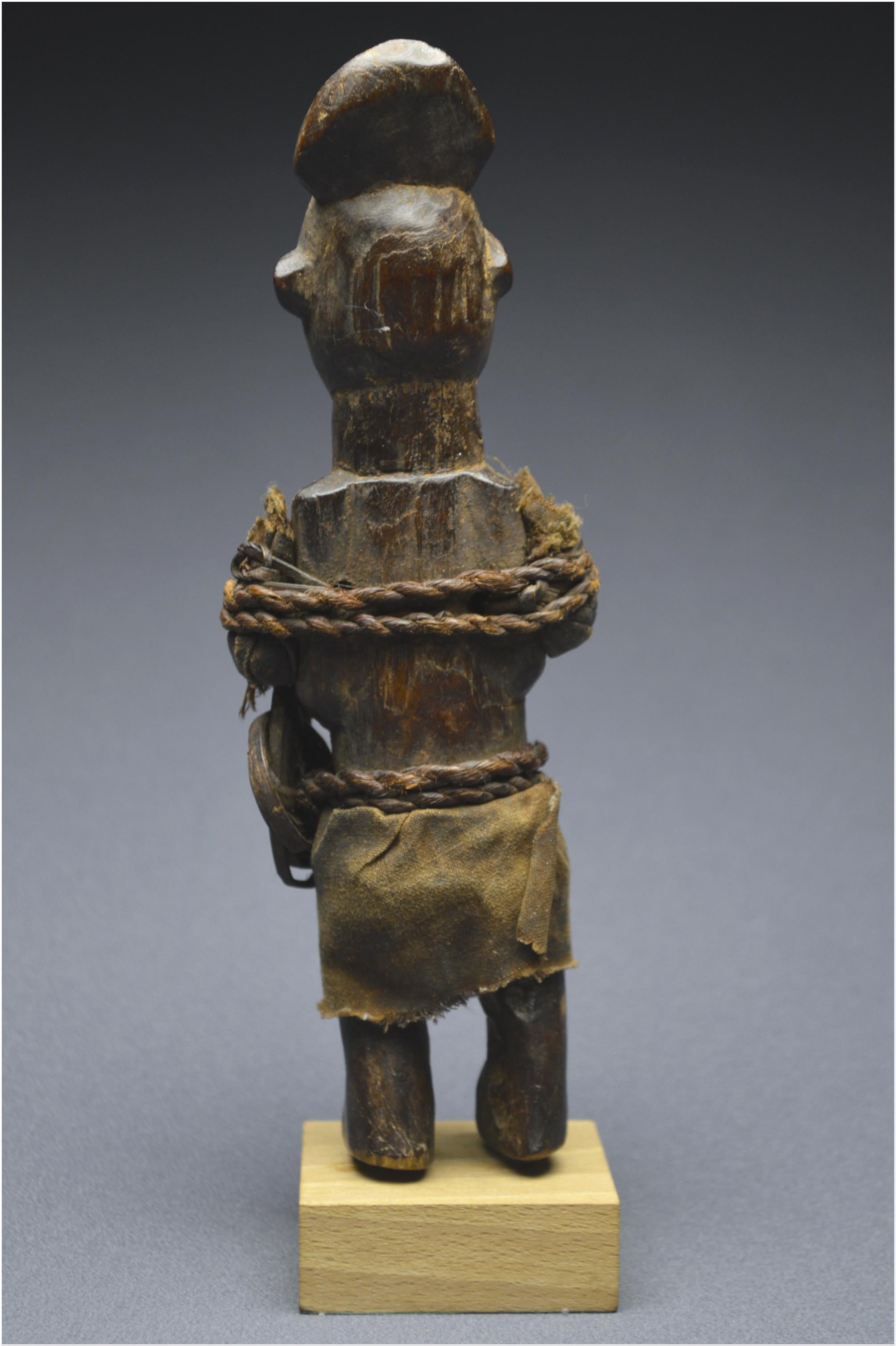 Wood Mid-20th Century, Dem. Rep. Congo, Teke Culture, Ancient Ancestor Fetish