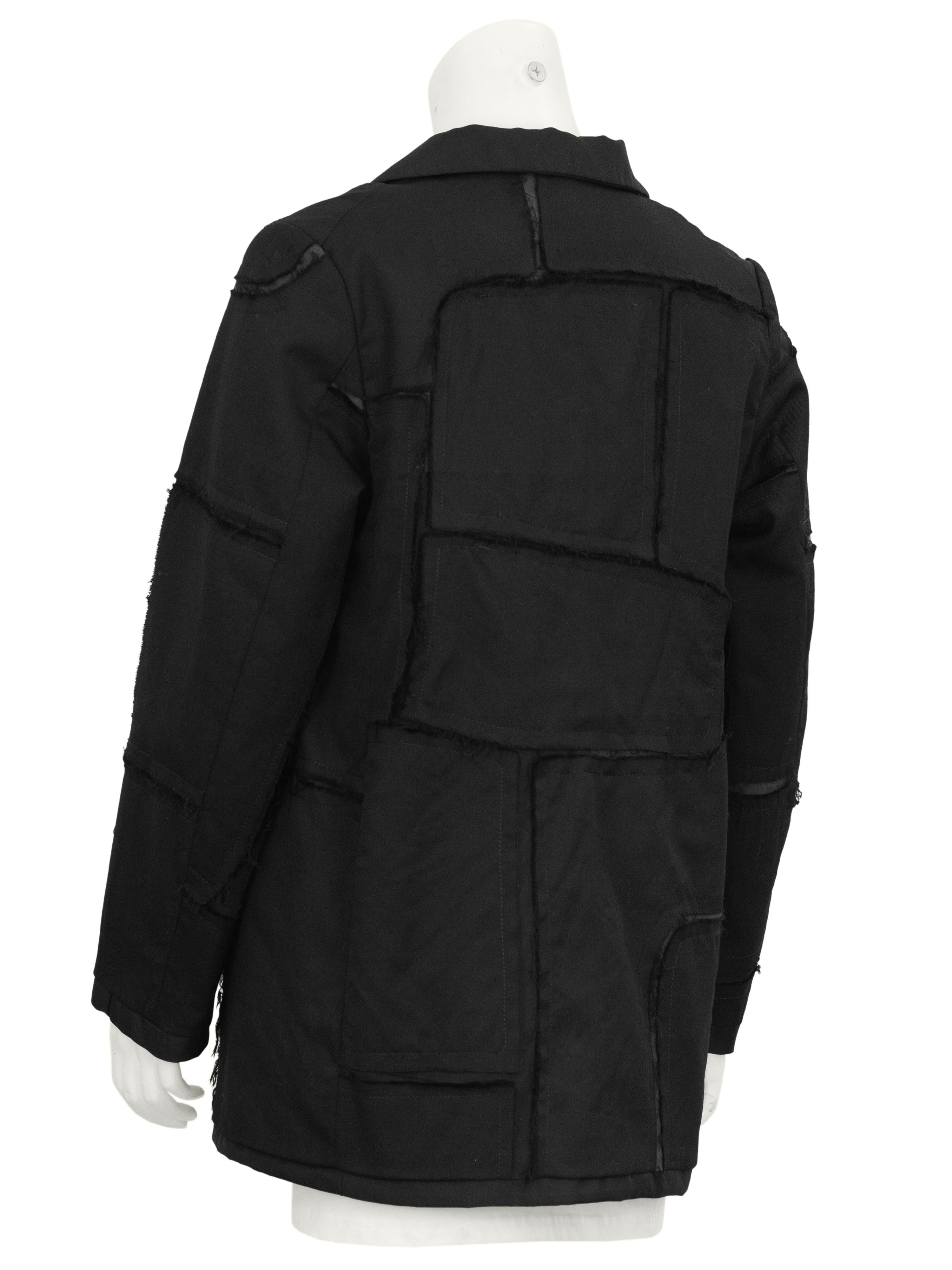 Nero Blazer Comme Des Garcons BLACK Label nero Inside Out della metà degli anni 2000 in vendita