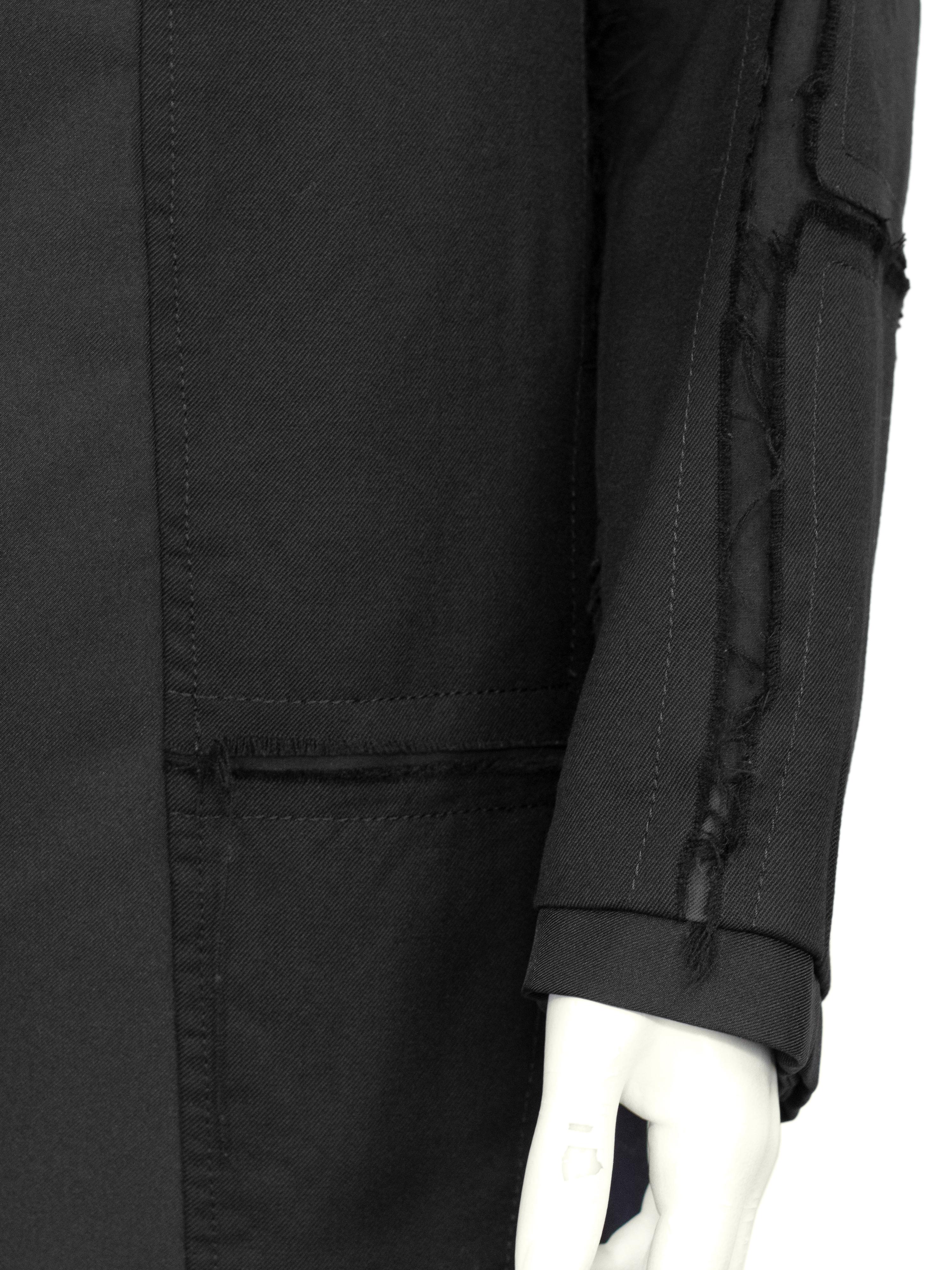 da uomo o donna Blazer Comme Des Garcons BLACK Label nero Inside Out della metà degli anni 2000 in vendita