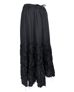 Mid 2000's Comme Des Garcons Black Maxi Skirt with Sequin Appliqué