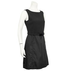 Mid 2000's Prada Belted Little Black Dress