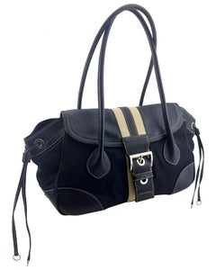 Mid 2000s Prada Vitello Daino Stripe Bag