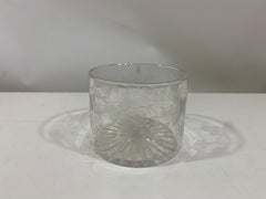 Mid-20Century Bartlett Collins, Frosted & Etched Grapes Ice Bucket/ Serving Bowl
