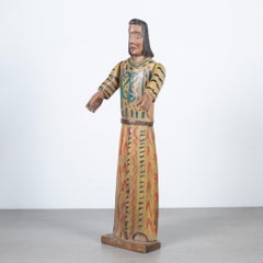 Mid-20th Century Carved Wooden Santo, circa 1950-1960