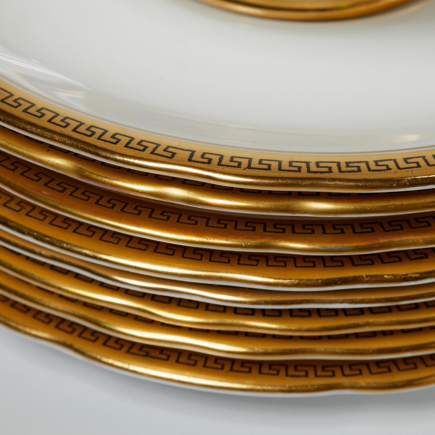 Glazed Mid 20th C. English Porcelain Dinner Service (52 Pieces) for Harrods of London For Sale