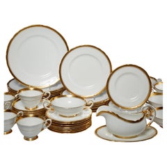 Mid 20th C. English Porcelain Dinner Service (52 Pieces) for Harrods of London
