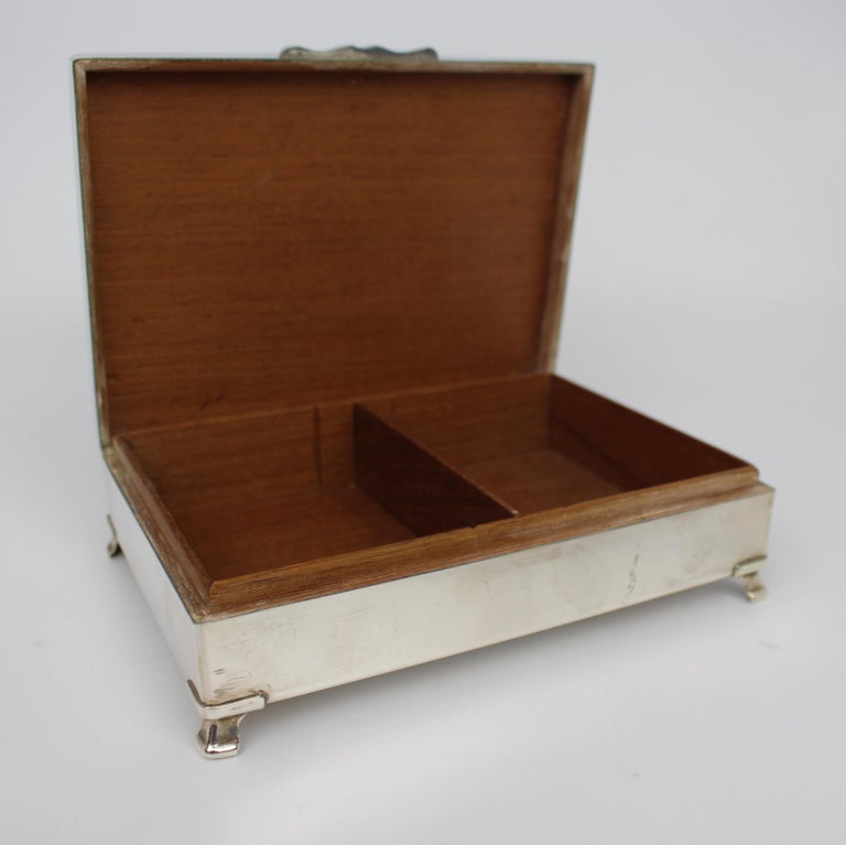 aristocrat silver plated cigarette box Mid 20th C. English Silver Plated Cigarette Box by Harman Brothers at  1stDibs