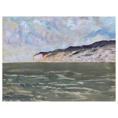 irisches Künstler-Aquarell aus der Mitte des 20. Jahrhunderts – Madeira mit Leder